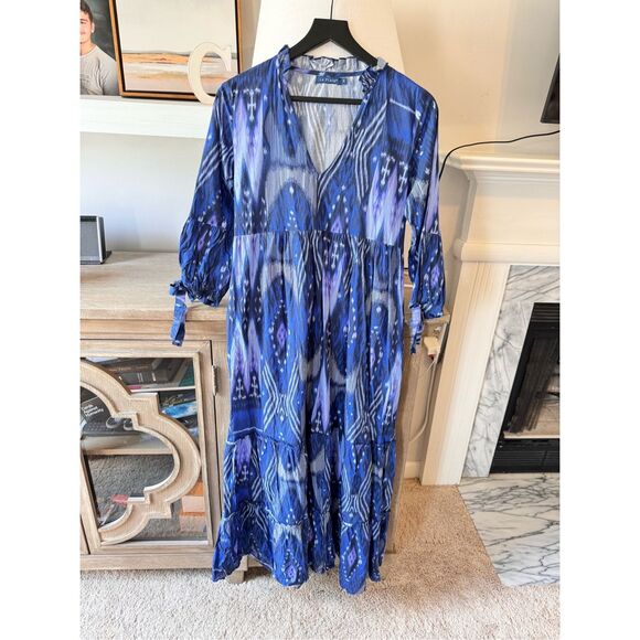 La Plage Dresses & Skirts - La Plage Claythorne Dress in Peri Ikat Size Small